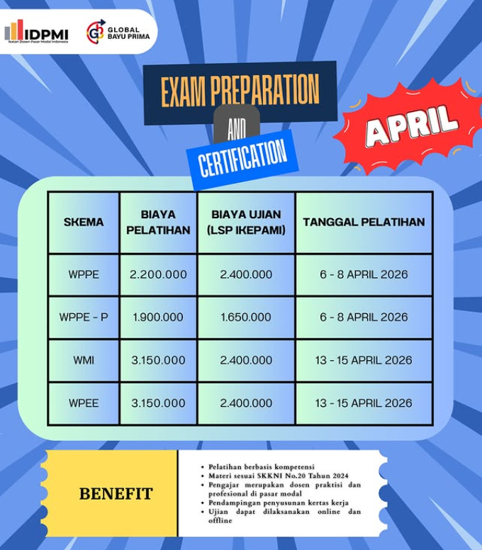 Exam Preparation & Certification Pasar Modal