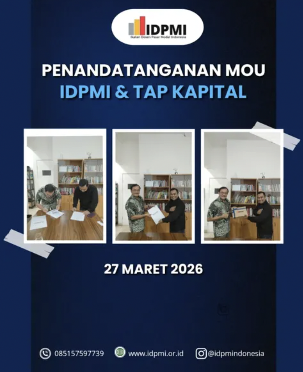 Penandatanganan MOU IDPMI dan Tap Kapital